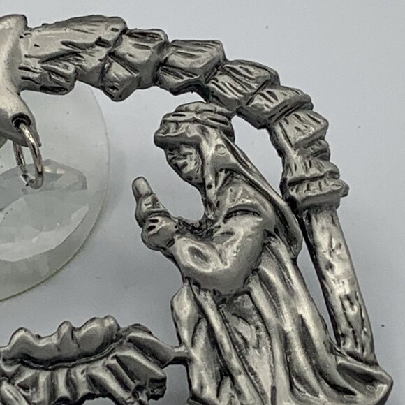 Nativity Scene Window Suction Cup Ornament - Pewter Style - Christmas Decoration - Picture 5 of 8